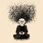 représentation d'un personnage dans une période difficile